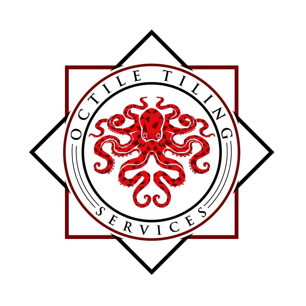 Octile Tiling Services — eight-pointed star with red octopus crest